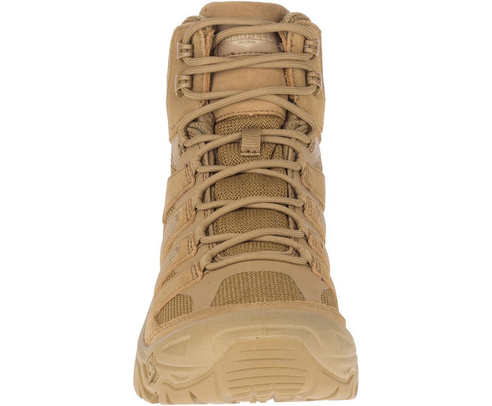 Kozaki Merrell Damskie Khaki - Strongfield Tactical 6\" Waterproof - 420758-YQL